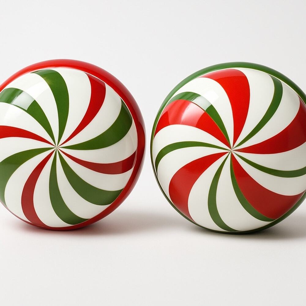 Pier‎ 1 Imports Candy Cane Salt & Pepper Shakers Stoneware